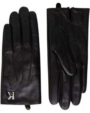 KARL LAGERFELD Accessoires ,Zwart ,Leer Leren Handschoenen