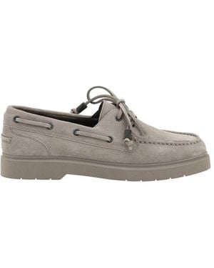 Brunello Cucinelli Wildleder Boot Mokassin Loafers - Grau