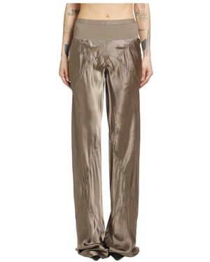 Rick Owens Wide Trousers - Natural