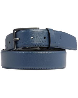 Piquadro Accessoires ,Blauw ,Leer Lederen Riem Met Gesp
