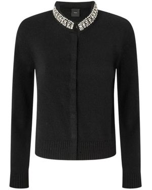 Pinko Truien & Vesten ,Zwart ,Katoen Cardigan Slim