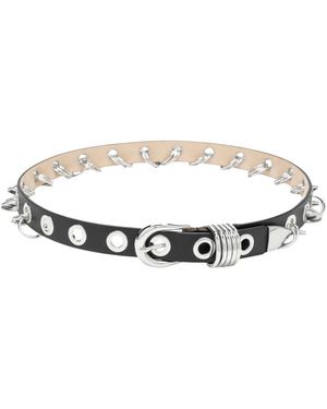 DEHANCHE Accessoires ,Zwart ,Leer Revenge Riem - Naturel