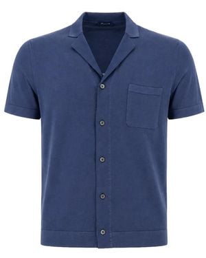 Drumohr Short Sleeve Shirts - Blue