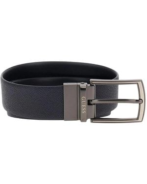 Guess Blauer Wendbarer Verstellbarer Gürtel - Schwarz