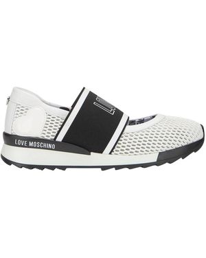 Moschino Schoenen ,Wit ,Polyester Balerinas Met Elastiek