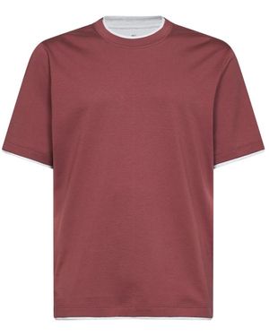 Brunello Cucinelli T-Shirts - Red