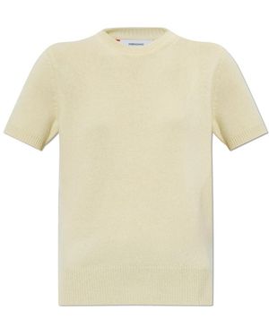 Ferragamo Truien & Vesten ,Geel ,Kasjmier Cashmere Top