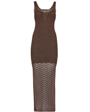 SIMONA CORSELLINI Knitted Dresses - Brown