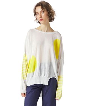 Manila Grace Tops ,Veelkleurig ,Maglia - Wit