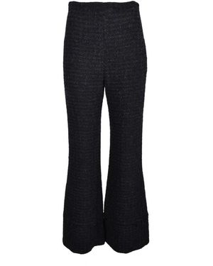 Erika Cavallini Semi Couture Wide Trousers - Nero