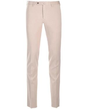 PT Torino Slim-Fit Trousers - Natural