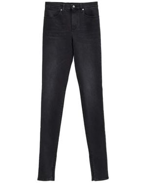 Gucci Jeans ,Zwart ,Denim Washed Cotton Denim Skinny Pants