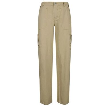 Ermanno Scervino Straight Trousers - Natural