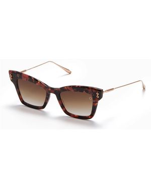 Akoni Marrone rosa swirl occhiali da sole cat-eye