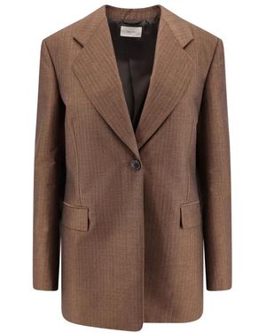 The Row Vermont Mohair Wollen Blazer - Bruin