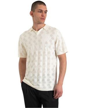 BALR Stylisches Polo Shirt Aus Viskose/Polyester - Weiß
