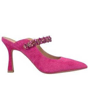 Alma En Pena. Heeled Mules - Pink