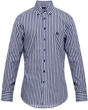 Etro Overhemden ,Blauw ,Katoen Gestreepte Overhemd
