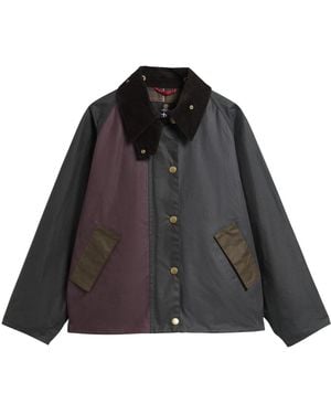 Barbour Patchwork Transport Wachsjacke - Schwarz