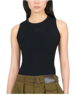 Loewe Sleeveless Tops - Black