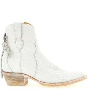 Comme des Garçons Cowboy & Biker Boots - White