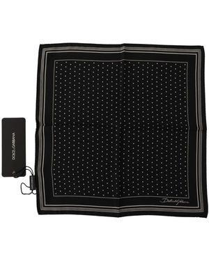 Dolce & Gabbana Luxuriöser seidenschal mit polka dots - Schwarz