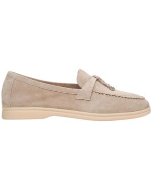 ESTRO Velours Kwastjes Loafers - Naturel
