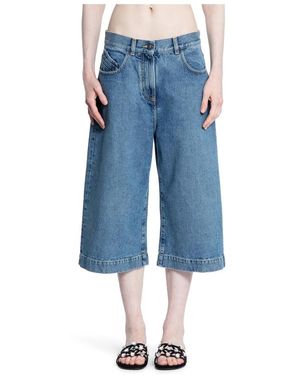 The Attico Hellblaue Denim Wide Leg Hose