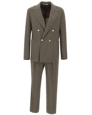 BRIGLIA Double Breasted Suits - Grey