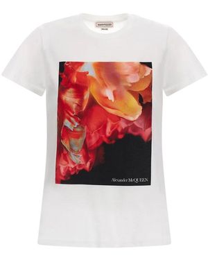 McQueen Casual Baumwoll T-Shirt Für Männer - Rot