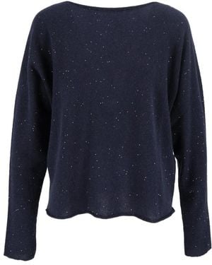 Antonelli Strickpullover Mit Rundhalsausschnitt - Blau
