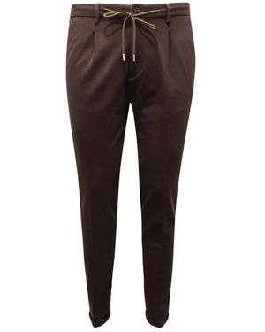 Bob Stretch Broek Met Italiaans Design - Bruin