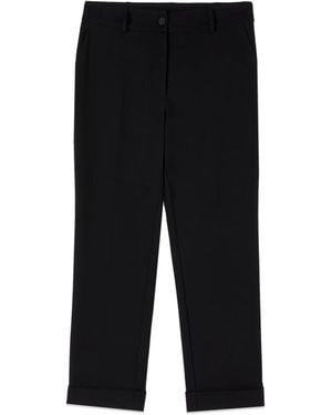 Oltre Cropped Trousers - Negro