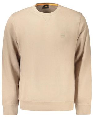 BOSS Hoodies & Sweatvesten ,Bruin ,Sweatshirts - Naturel