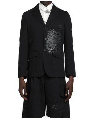 Comme des Garçons Jassen ,Blauw ,Katoen Katoenen Twill Jas - Zwart