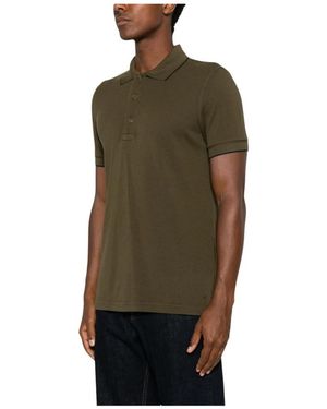 Tom Ford Tops ,Groen ,Katoen Klassiek Piqué Poloshirt