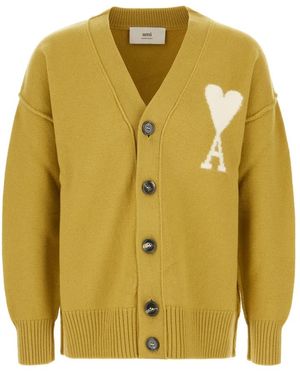 Ami Paris Stilvolle Strickkollektion - Gelb