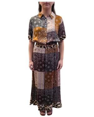 5 PROGRESS Bandana Maxi Kleid - Rot