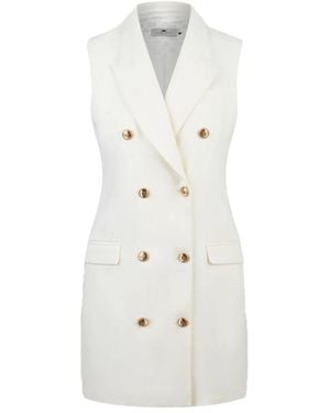 Elisabetta Franchi Short Dresses - White