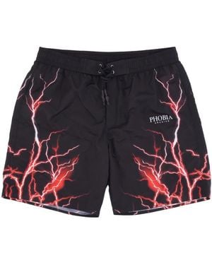 PHOBIA ARCHIVE Lightning Swim Shorts - Blau