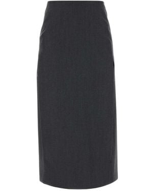 Jil Sander Woll-Bleistiftrock - Blau