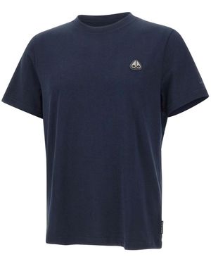 Moose Knuckles Tops ,Blauw ,Katoen Crescent Tee