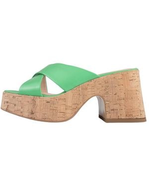 L37 It's No Secret Heeled Mules - Grün