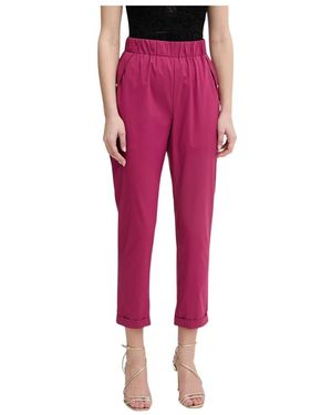 Liu Jo Slim-Fit Broek Met Omslag - Rood