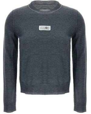 MM6 by Maison Margiela Round-Neck Knitwear - Azul