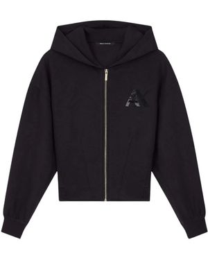 ARMANI EXCHANGE Hoodies & Sweatvesten ,Zwart ,Polyester Scuba Zip-Up Athleisure Stretch Sweatshirt - Blauw