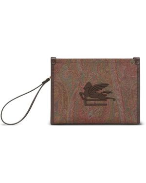 Etro Tassen ,Bruin ,Pouch Met Polsband