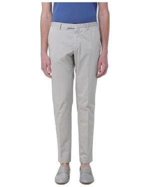 PT Torino Broeken ,Wit ,Katoen Stretch Katoenen Chino Broek - Blauw