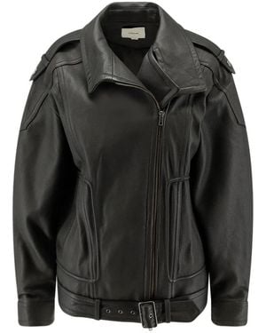 Vince Leather Jackets - Black