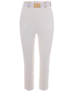 Elisabetta Franchi Slim-Fit Trousers - Grey